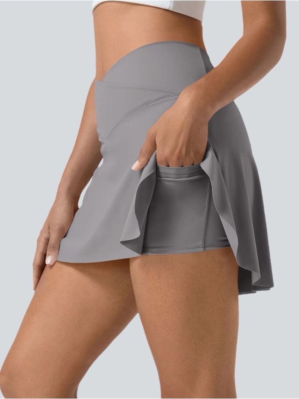Halara Everyday SoftlyZero Airy Crossover Cool Touch Mini Tennis Skirt medium